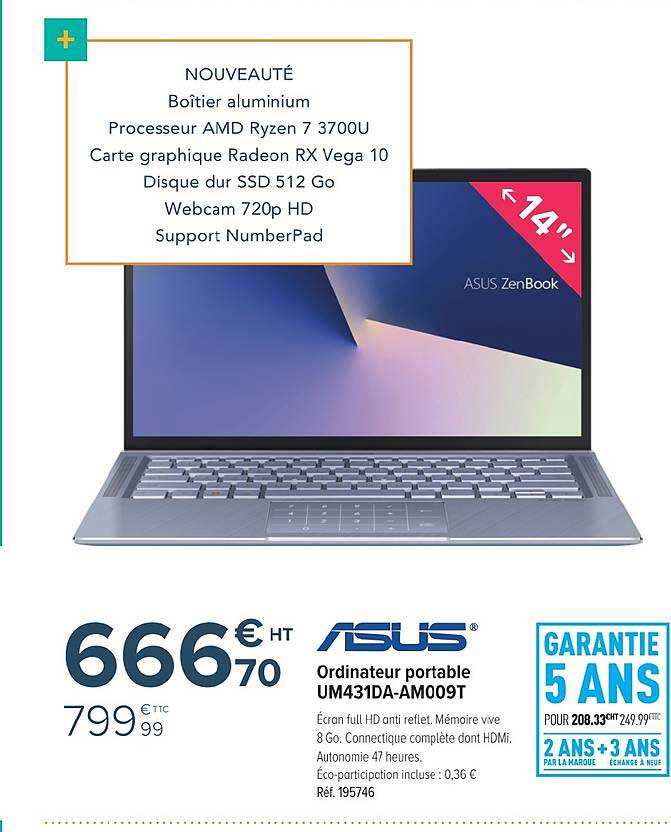 Ordinateur Portable Um431da Am009at Asus