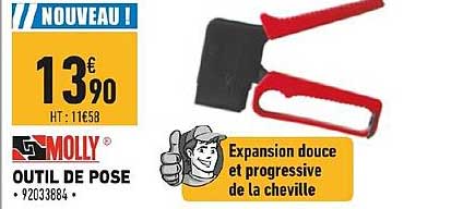 outil de pose de cheville à expansion molly