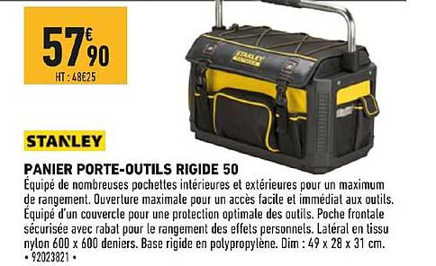 panier porte outils rigid 50 stanley