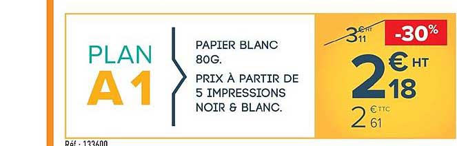 Plan A1 Papier Blanc 80g