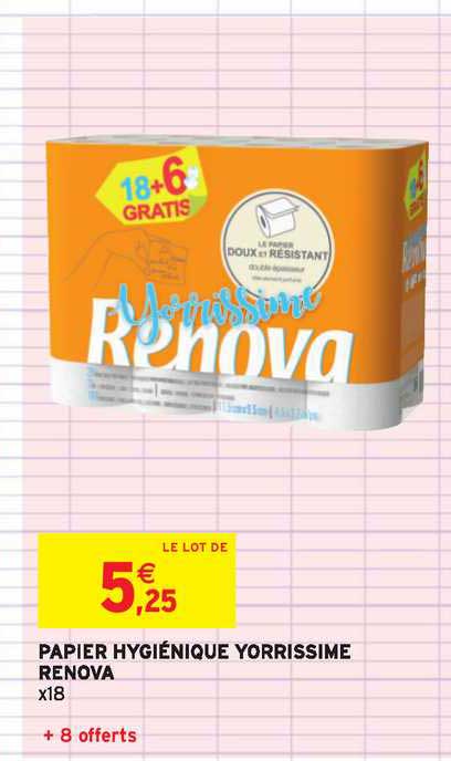 Papier Hygiénique Yorrissime Renova