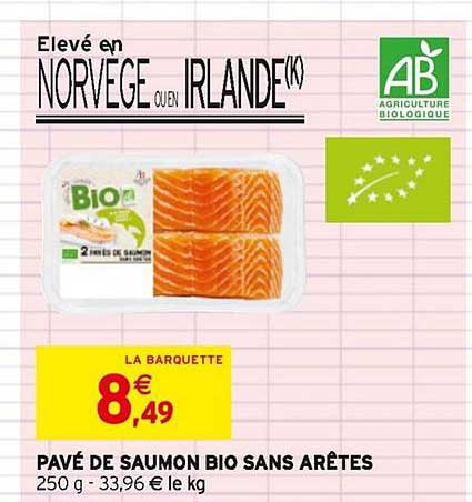 pavé de saumon bio sans arêtes