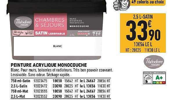 Peinture Acrylique Monocouche Théodore