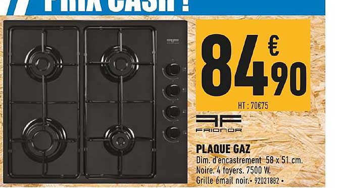 plaque gaz frionor