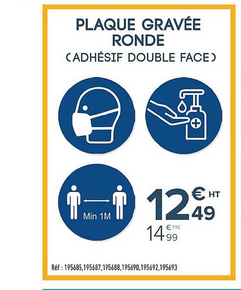 plaque gravée ronde