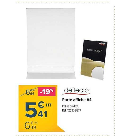 porte affiche a4 deflecto