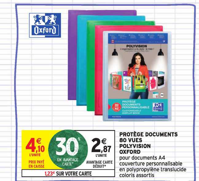 Protège Documents 80 Vues Polyvision Oxford