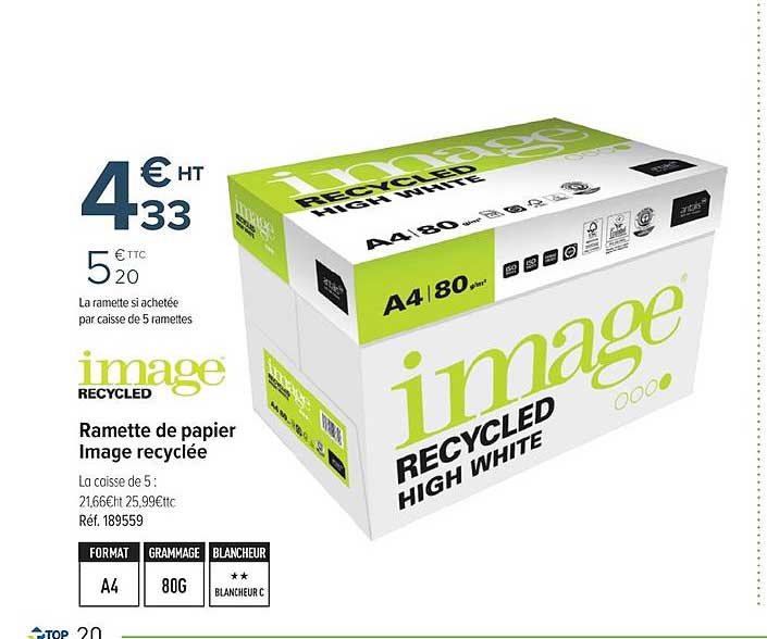 ramette de papier image recyclée