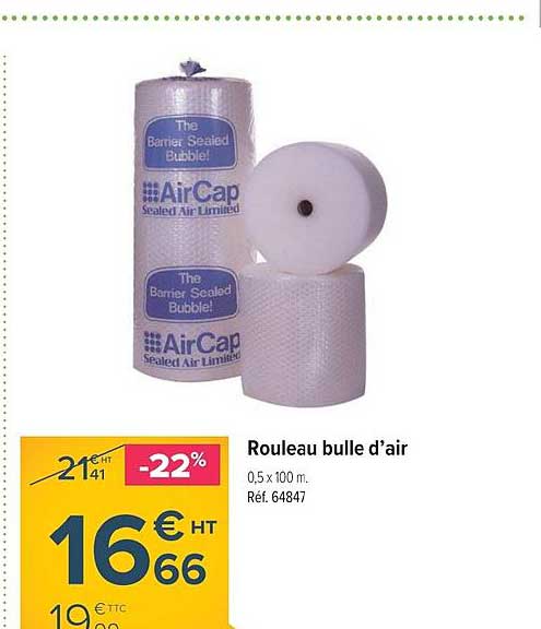 rouleau bulle d'air
