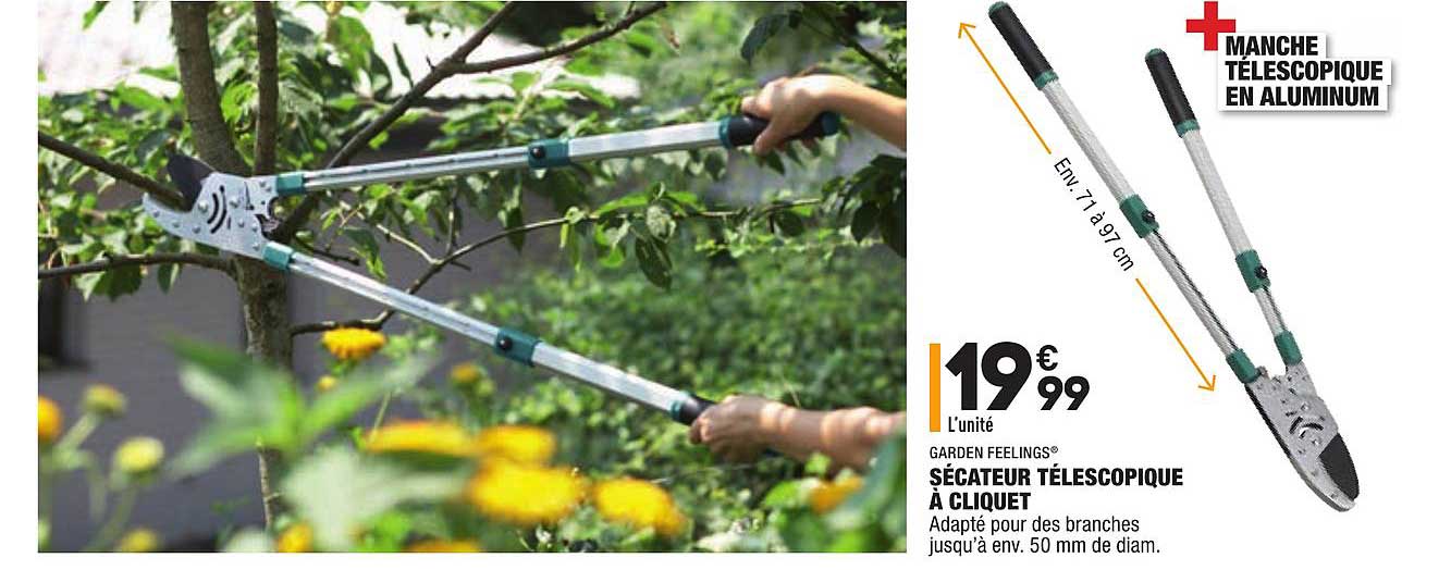 Sécateur Télescopique à Cliquet Garden Feelings
