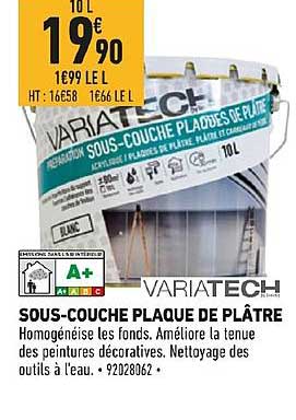sous couche plaque de plâtre variatech