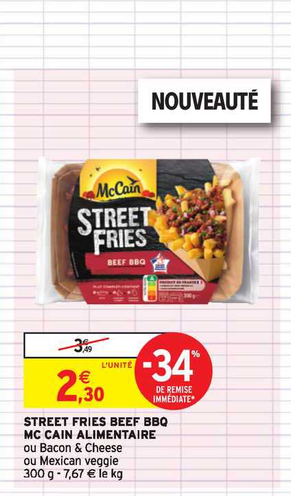 street fries beef bbq mc cain alimentaire -34% de remise immédiate