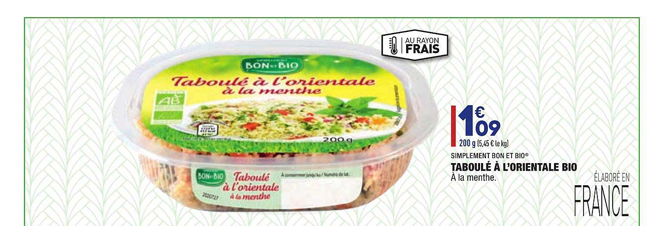 Taboulé à L'orientale Bio Simplement Bon Et Bio