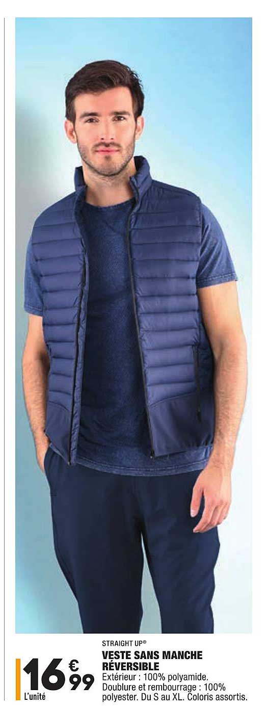 Veste Sans Manche Réversible Straight Up