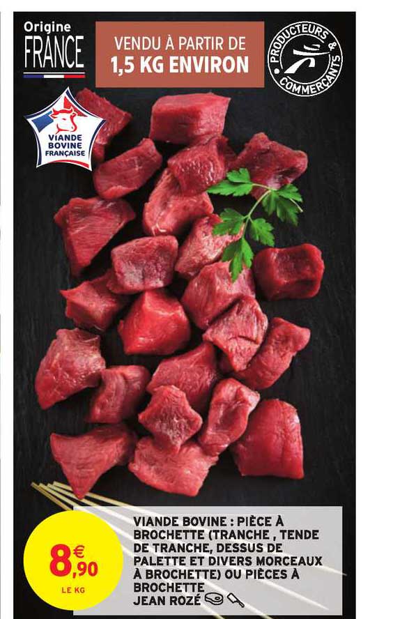 viande bovine pièce à brochette jean rozé