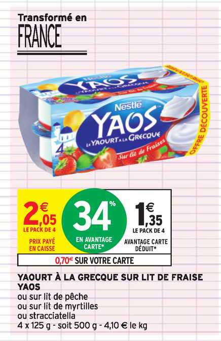 Yaourt à La Grecque Sur Lit De Fraise Yaos