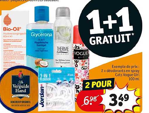 2x déodorants en spray cats vogue girl 100 ml