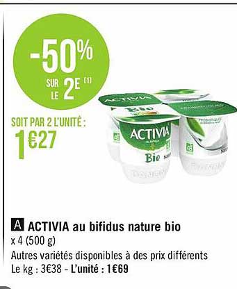 Activia Au Bifidus Nature Bio