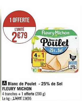 blanc de pouet -25% de sel fleury michon