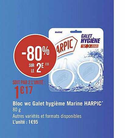 Bloc Wc Galet Hygiène Marine Harpic
