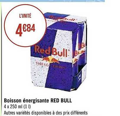 boisson énergisante red bull