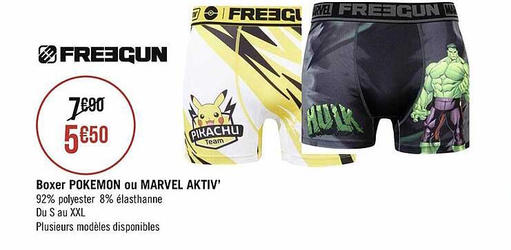boxer pokemon ou marvel aktiv' freegun