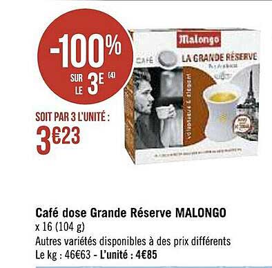 Café Dose Grande Réserve Malongo