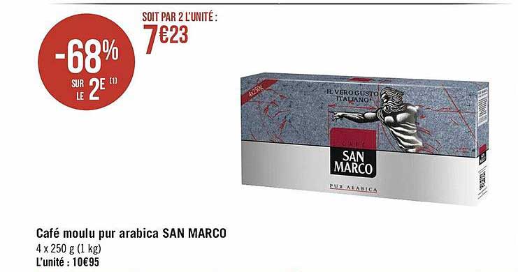 café moulu pur arabica san marco