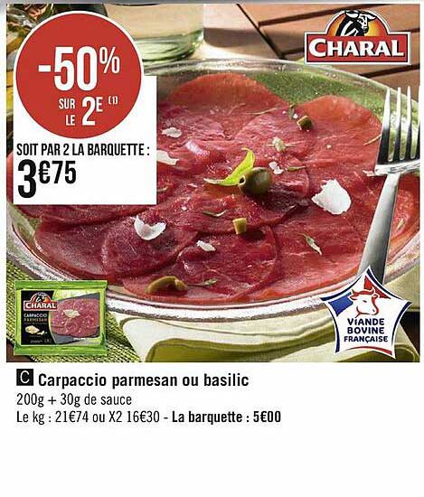 Carpaccio Parmesan Ou Basilic