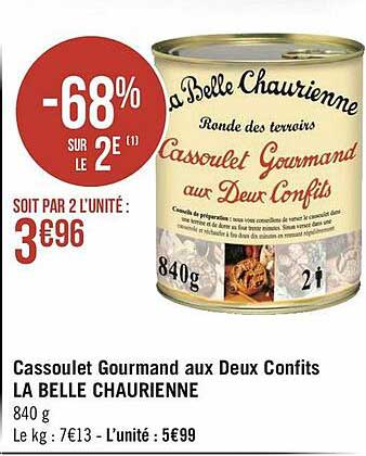 cassoulet gourmand aux deux confits la belle chaurienne