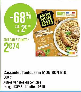 cassoulet toulousain mon bon bio