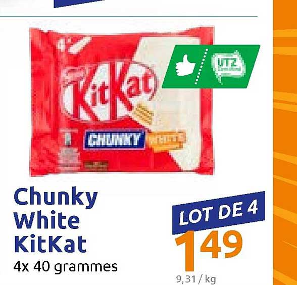 chunky white kitkat