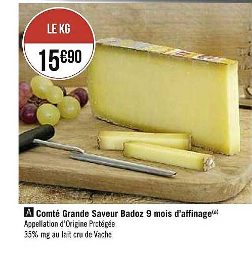 comté grande saveur badoz 9 mois d'affinage