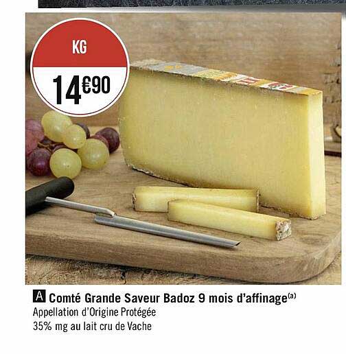 comté grande saveur badoz 9 mois d'affinage