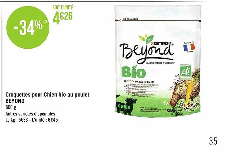 Croquettes Pour Chien Bio Au Poulet Beyond