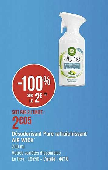 désodorisant pure rafraîchissant air wick