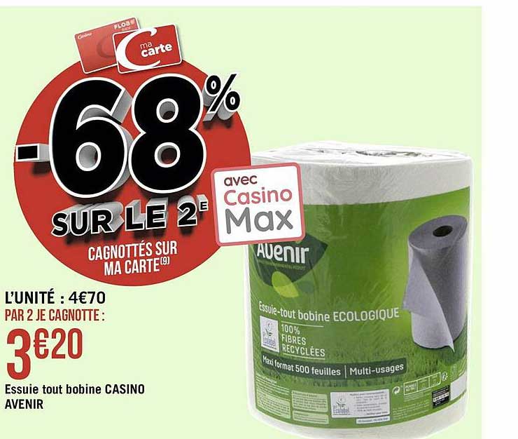 essuie-tout bobine casino avenir