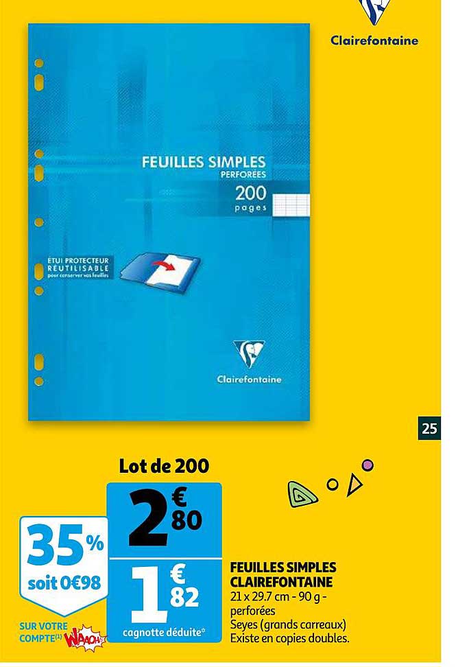 Feuilles Simples Clairefontaine