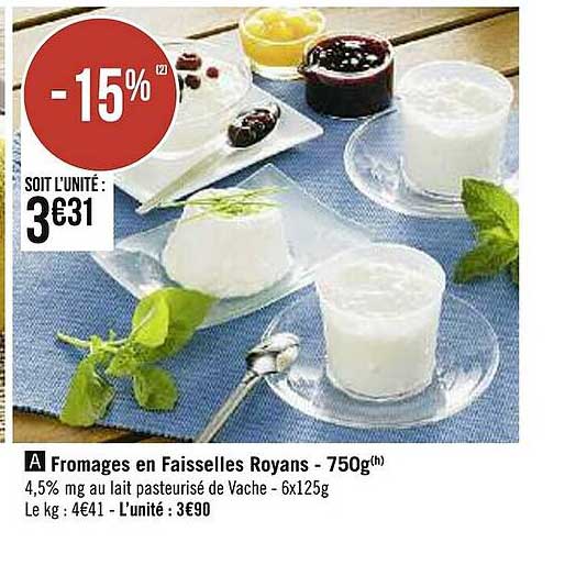 fromages en faisselles royans - 750g
