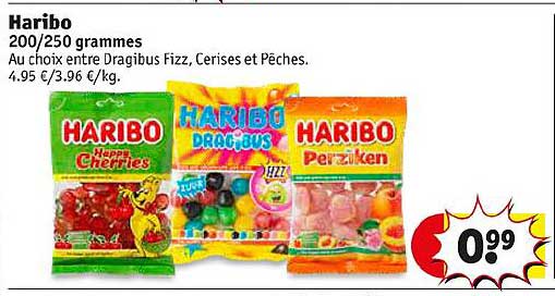 haribo 200-250 grammes