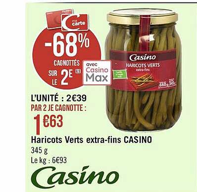 Haricots Verts Extra-fins Casino