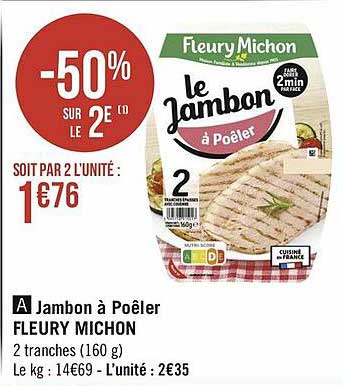 Jambon à Poêler Fleury Michon