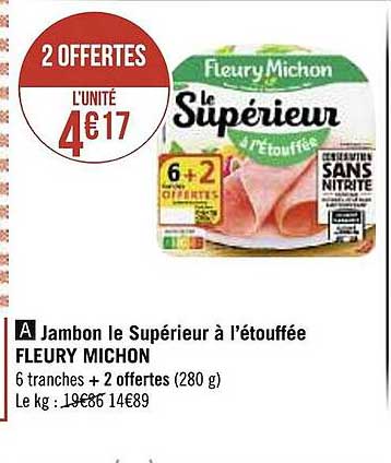 jambon le supérieur à l'étouffée fleury michon