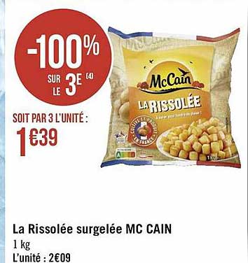 La Rissolée Surgelée Mc Cain