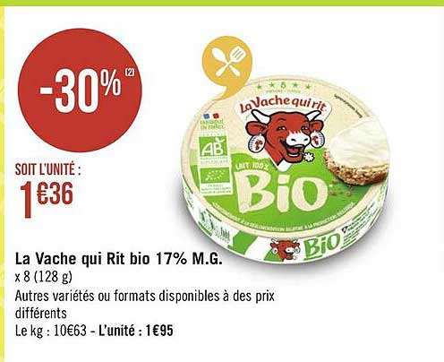 la vache qui rit bio 17% m.g.