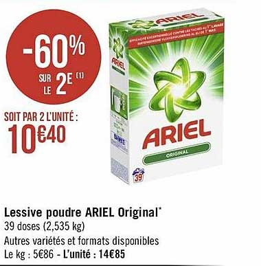 Lessive Poudre Ariel Original