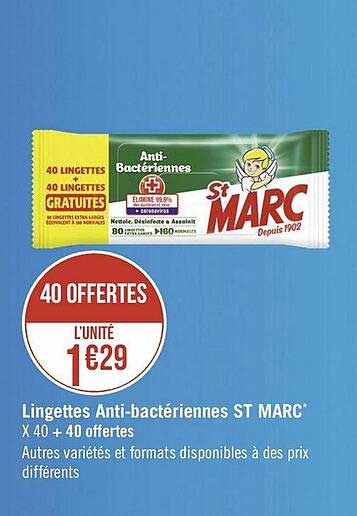 lingettes anti-bactériennes st marc