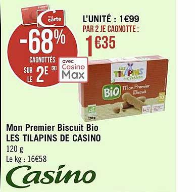 mon premier biscuit bio les tilapins de casino