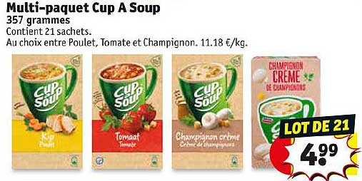 multi-paquet cup a soup 357 grammes