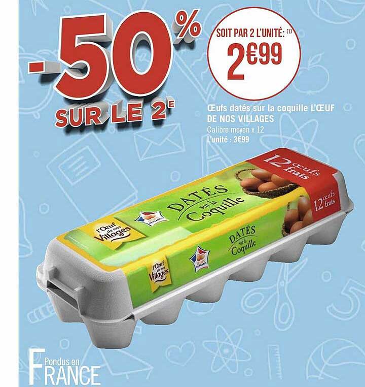 oeufs datés sur la coquille l'oeuf de nos villages